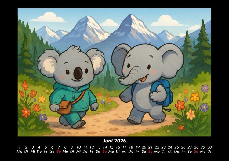 Produktbild: Kiki & Raffi - Reise durch Kanada 2026 Fotokalender DIN A3