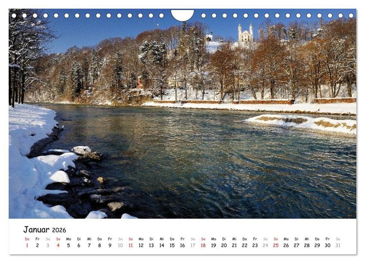 Produktbild: Wundersch&ouml;nes Isartal 2026 (Wandkalender 2026 DIN A4 quer), CALVENDO Monatskalender