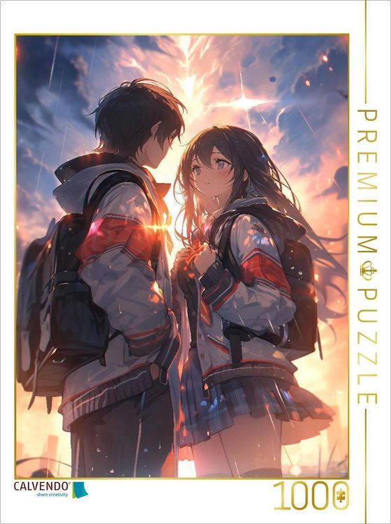 Produktbild: CALVENDO Puzzle Nach der Schule - Manga Liebesp&auml;rchen | 1000 Teile Lege-Gr&ouml;&szlig;e 64x48cm Foto-Puzzle f&uuml;r gl&uuml;ckliche Stunden