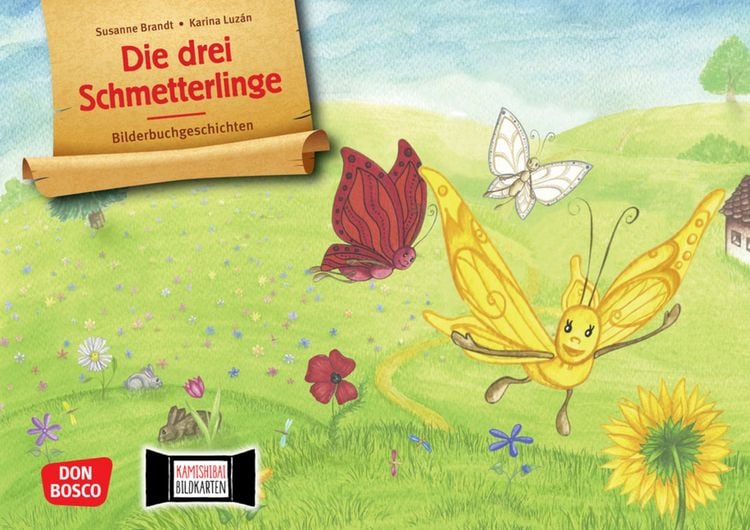 Produktbild: Die drei Schmetterlinge. Kamishibai Bildkartenset