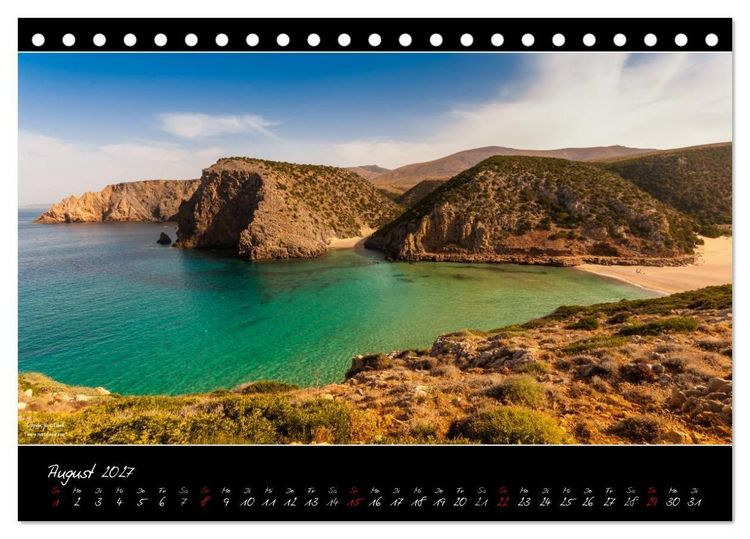Produktbild: Sardinien Panoramakalender / CH-Version (Tischkalender 2027 DIN A5 quer), CALVENDO Monatskalender