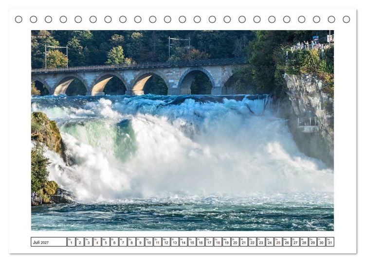 Produktbild: Rheinfall in Schaffhausen - Ein Naturschauspiel (Tischkalender 2027 DIN A5 quer), CALVENDO Monatskalender