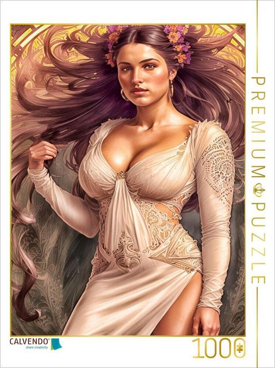 Produktbild: CALVENDO Puzzle Yolandas neues Kleid ist eine Tunika neu in der Premiumausf&uuml;hrung. | 1000 Teile Lege-Gr&ouml;&szlig;e 64x48cm Foto-Puzzle f&uuml;r gl&uuml;ckliche Stunden