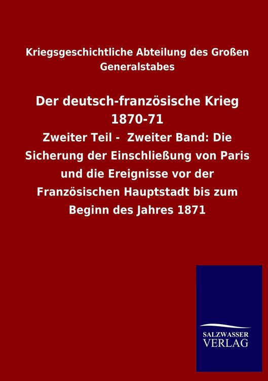 Produktbild: Der deutsch-franz&ouml;sische Krieg 1870-71