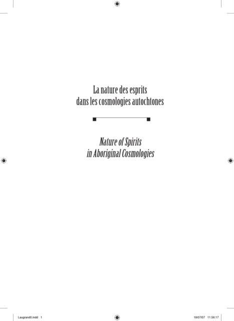 Produktbild: Nature des esprits / Nature of spirits in aboriginal...