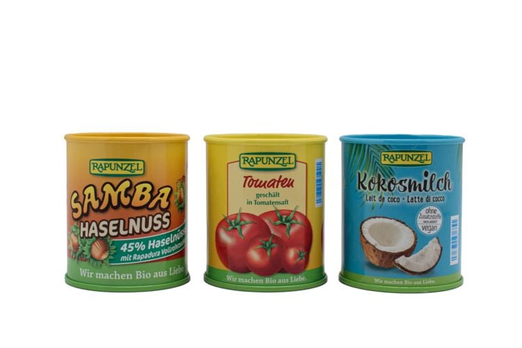 Produktbild: Kaufmannsladenartikel Naturkost Metalldosen-Set Rapunzel