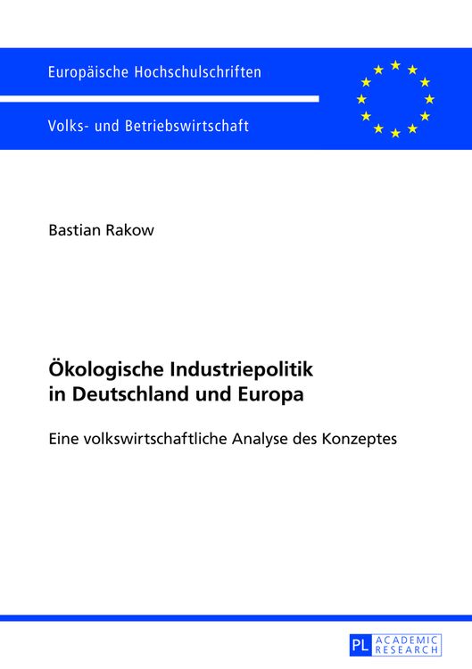 Produktbild: Oekologische Industriepolitik in Deutschland und Europa