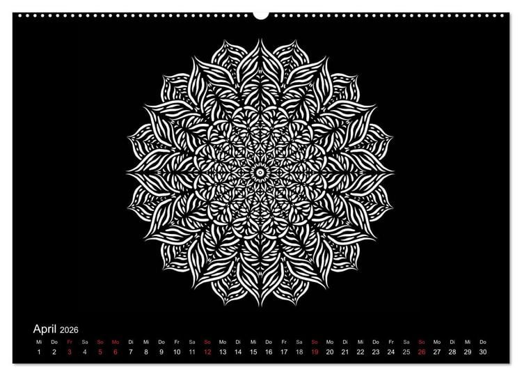 Produktbild: Entspannung und Ruhe durch Mandalas (hochwertiger Premium Wandkalender 2026 DIN A2 quer), Kunstdruck in Hochglanz