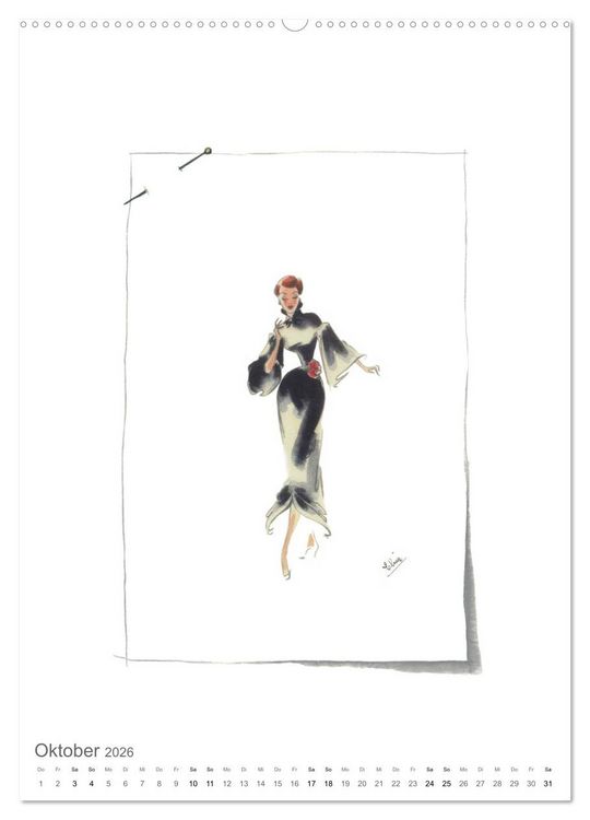 Produktbild: FIGURINEN 2026 - Fashion von 1949 - Originale von Elina Ruffinengo (hochwertiger Premium Wandkalender 2026 DIN A2 hoch), Kunstdruck in Hochglanz