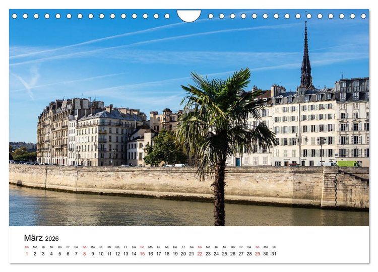 Produktbild: Unterwegs in der franz&ouml;sischen Hauptstadt Paris (Wandkalender 2026 DIN A4 quer), CALVENDO Monatskalender