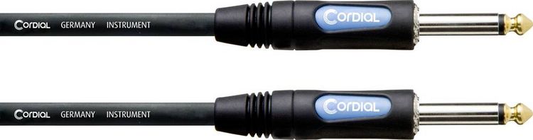 Produktbild: Cordial 10396 Klinke Audio Anschlusskabel [1x Klinkenbuchse 6.3 mm (mono) - 1x Klinkenbuchse 6.3 mm (mono)] 3 m Schwarz PVC-Mantel