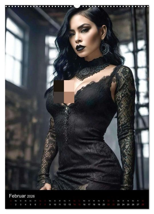 Produktbild: Wundersch&ouml;ne Gothic Divas (Wandkalender 2026 DIN A2 hoch), CALVENDO Monatskalender