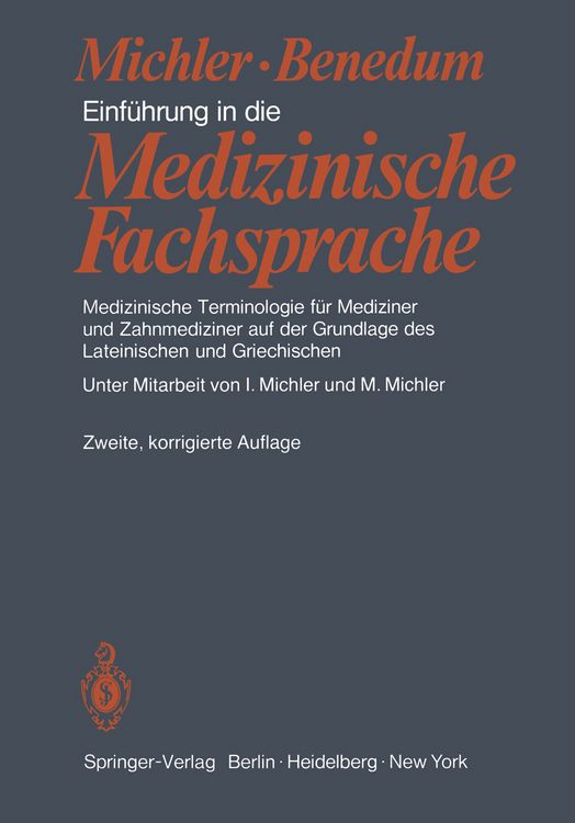 Produktbild: Einf&uuml;hrung in die Medizinische Fachsprache