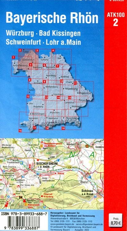 Produktbild: Bayerische Rh&ouml;n 1:100 000