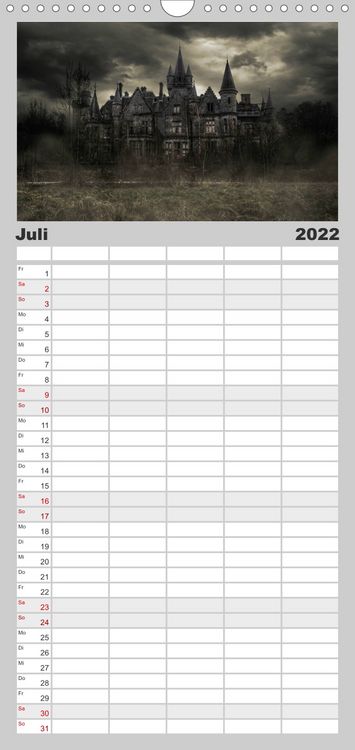 Produktbild: Geheimnisvolle Orte - Lost Places - Familienplaner hoch (Wandkalender 2022 , 21 cm x 45 cm, hoch)