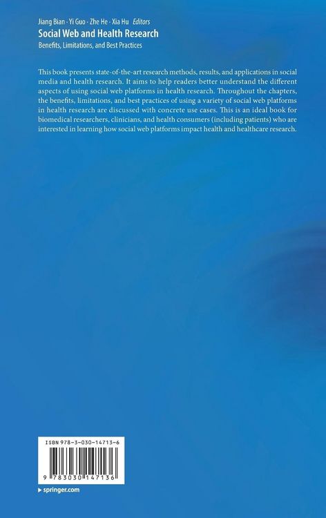 Produktbild: Social Web and Health Research