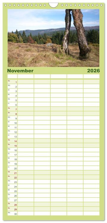 Produktbild: Familienplaner 2026 - Bayerischer Wald - der Osten Bayerns mit 5 Spalten (Wandkalender, 21 x 45 cm) CALVENDO