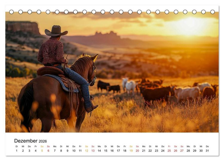 Produktbild: Westernwelt (Tischkalender 2026 DIN A5 quer), CALVENDO Monatskalender