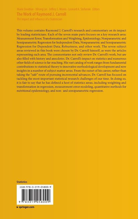 Produktbild: The Work of Raymond J. Carroll