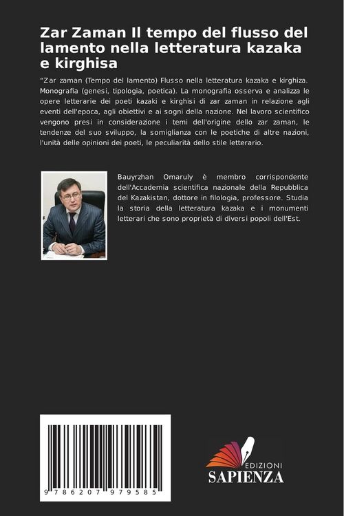 Produktbild: Zar Zaman Il tempo del flusso del lamento nella letteratura kazaka e kirghisa