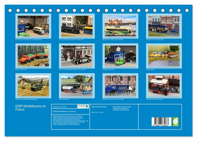 Produktbild: DDR Modellautos im Fokus (Tischkalender 2026 DIN A5 quer), CALVENDO Monatskalender