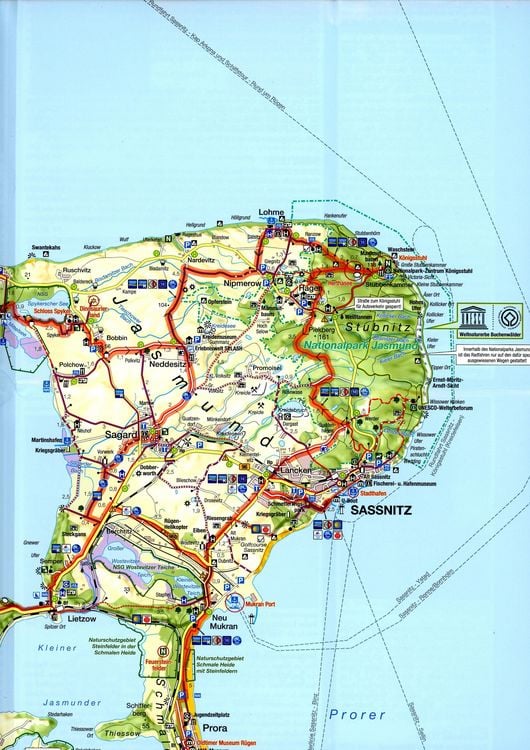 Produktbild: Fahrradkarte R&uuml;gen & Hiddensee