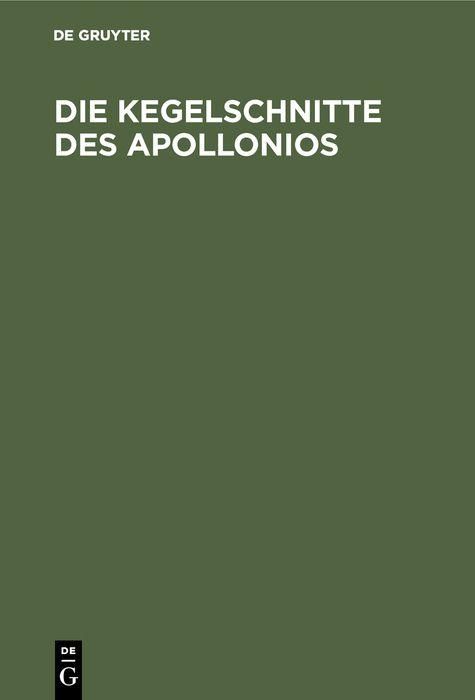 Produktbild: Die Kegelschnitte des Apollonios