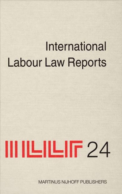 Produktbild: International Labour Law Reports, Volume 24