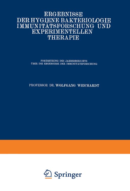 Produktbild: Ergebnisse der Hygiene Bakteriologie Immunit&auml;tsforschung und Experimentellen Therapie