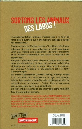 Produktbild: Animal testing : sortons les animaux des labos !