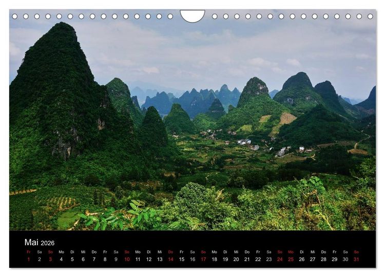 Produktbild: China 2026 - Metropolen und Landschaften (Wandkalender 2026 DIN A4 quer), CALVENDO Monatskalender