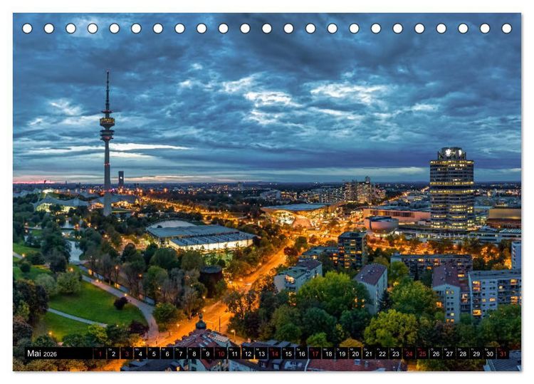 Produktbild: Mein M&uuml;nchen aus der Luft (Tischkalender 2026 DIN A5 quer), CALVENDO Monatskalender