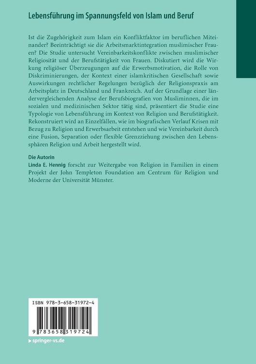 Produktbild: Lebensf&uuml;hrung im Spannungsfeld von Islam und Beruf