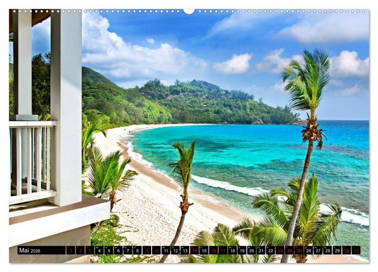 Produktbild: Seychellen Paradies 2026 (hochwertiger Premium Wandkalender 2026 DIN A2 quer), Kunstdruck in Hochglanz