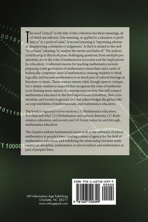 Produktbild: Critical Issues In Mathematics Education (PB)