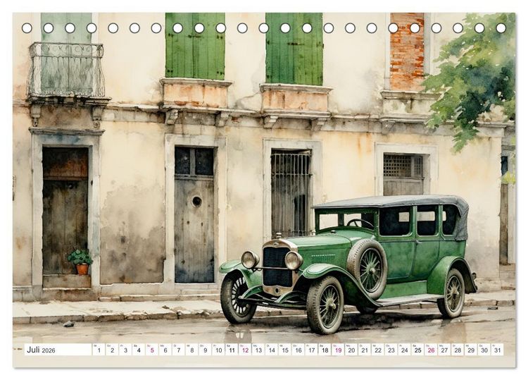 Produktbild: Oldtimer - Vergangenheit neu entdeckt (Tischkalender 2026 DIN A5 quer), CALVENDO Monatskalender