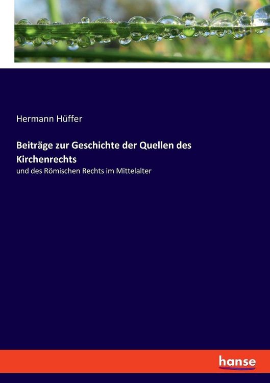 Produktbild: Beitr&auml;ge zur Geschichte der Quellen des Kirchenrechts