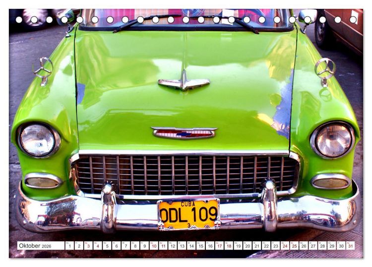 Produktbild: CHEVY '55 - Ein US-Oldtimer in Kuba (Tischkalender 2026 DIN A5 quer), CALVENDO Monatskalender