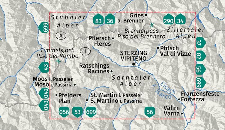 Produktbild: KOMPASS Wanderkarte 44 Sterzing / Vipiteno 1:50.000