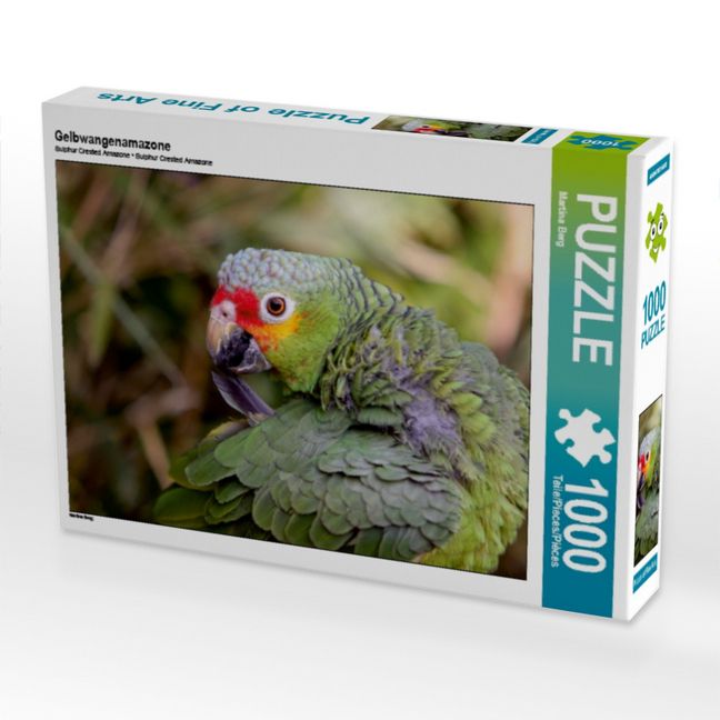 Produktbild: CALVENDO Puzzle Gelbwangenamazone | 1000 Teile Lege-Gr&ouml;&szlig;e 64x48cm Foto-Puzzle f&uuml;r gl&uuml;ckliche Stunden