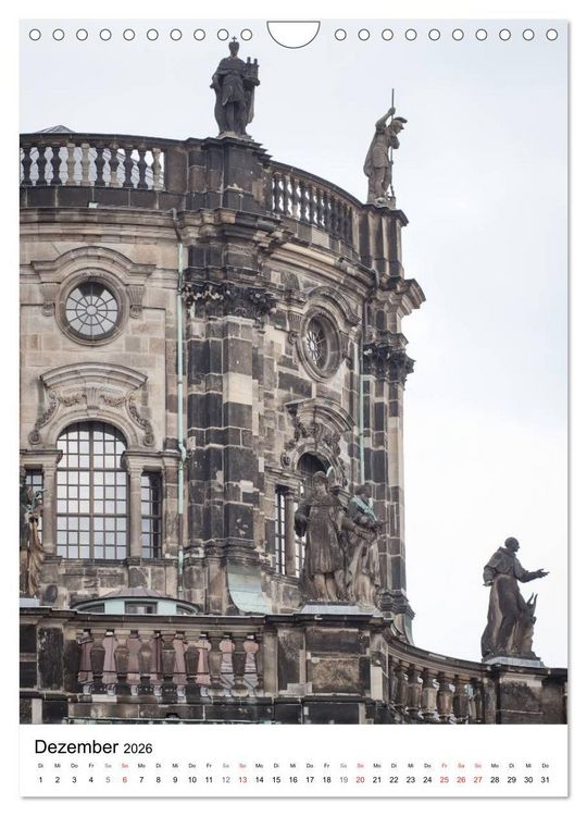 Produktbild: Dresden - Beeindruckende Architektur (Wandkalender 2026 DIN A4 hoch), CALVENDO Monatskalender