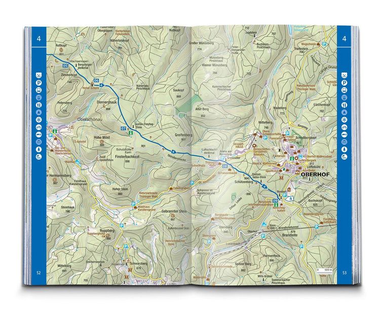 Produktbild: KOMPASS Wanderf&uuml;hrer Rennsteig, 10 Etappen