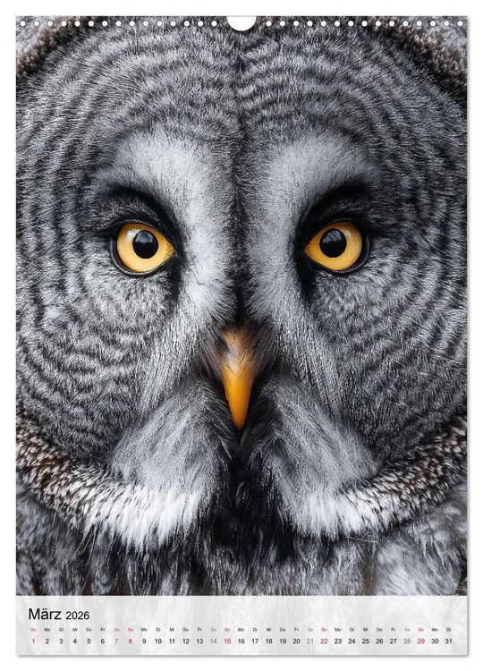 Produktbild: Faszination Eule - Eulen in ihrer ganzen Vielfalt (Wandkalender 2026 DIN A3 hoch), CALVENDO Monatskalender