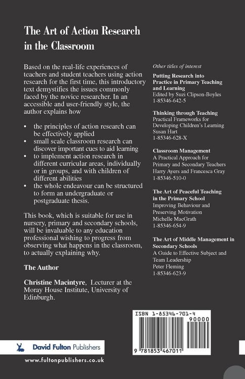 Produktbild: The Art of Action Research in the Classroom