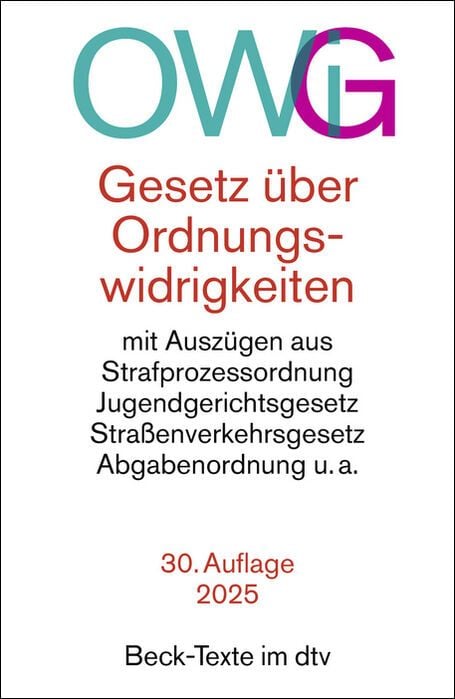 Produktbild: Gesetz &uuml;ber Ordnungswidrigkeiten