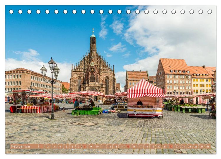 Produktbild: N&uuml;rnberg - Historische Altstadt (Tischkalender 2026 DIN A5 quer), CALVENDO Monatskalender