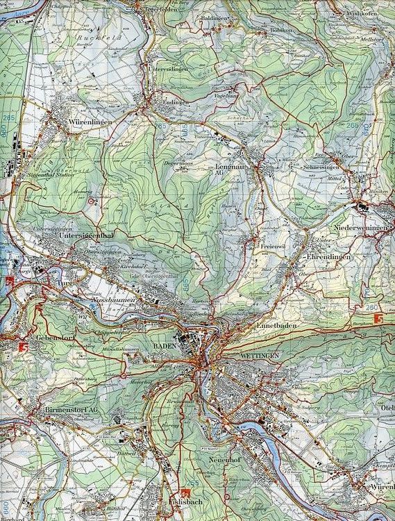 Produktbild: Swisstopo 1 : 50 000 Baden