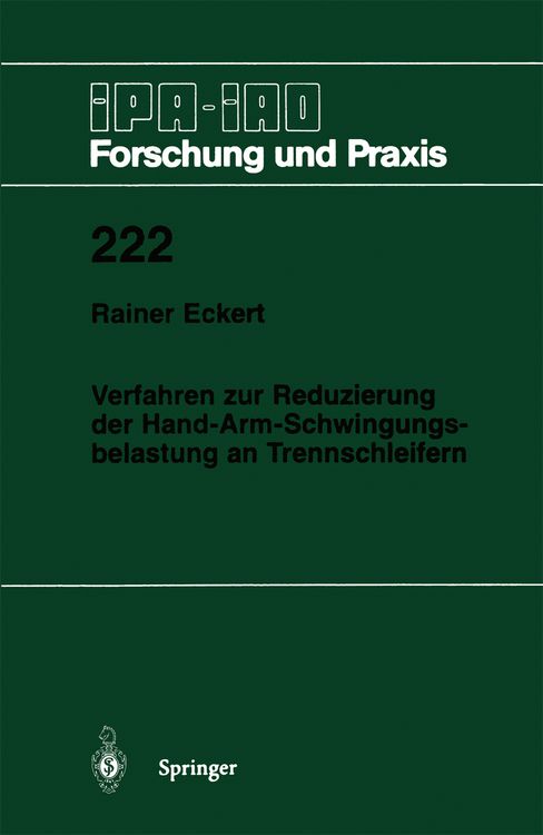 Produktbild: Verfahren zur Reduzierung der Hand-Arm-Schwingungsbelastung an Trennschleifern
