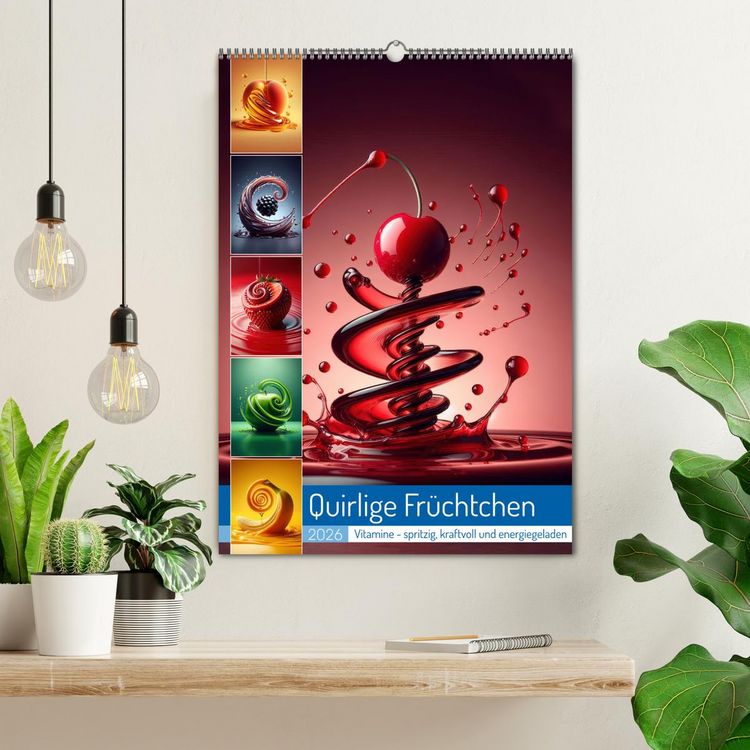 Produktbild: Quirlige Fr&uuml;chtchen (Wandkalender 2026 DIN A2 hoch), CALVENDO Monatskalender