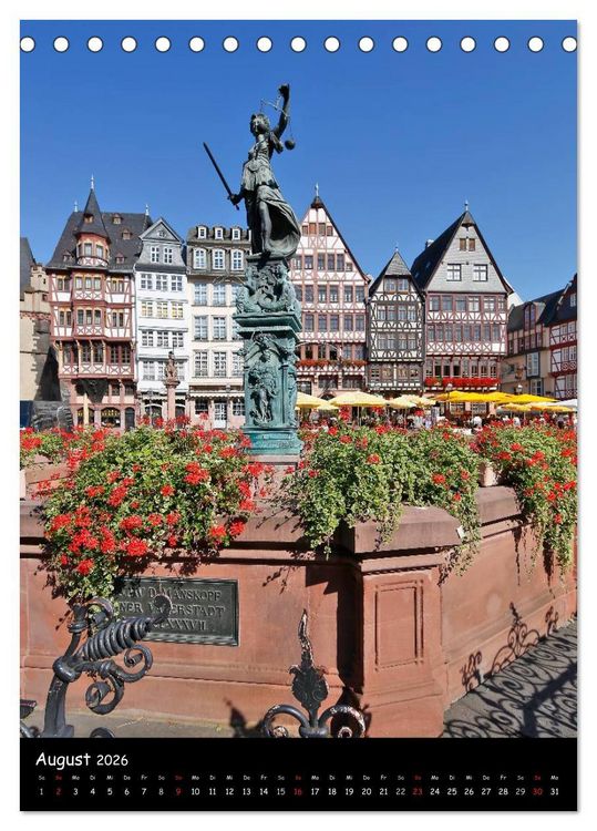 Produktbild: Frankfurt Highlights (Tischkalender 2026 DIN A5 hoch), CALVENDO Monatskalender